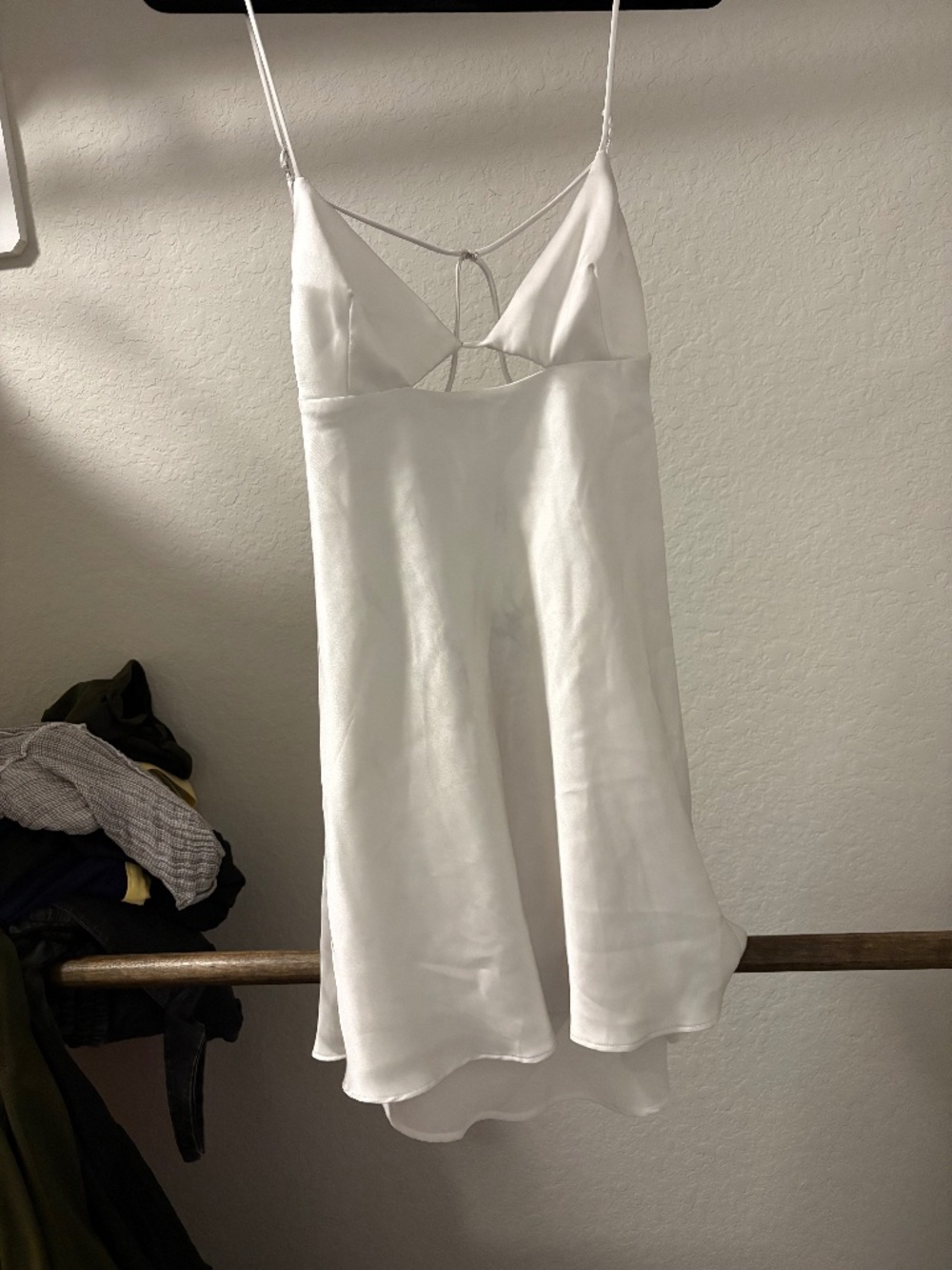 MICAS WHITE SATIN DRESS